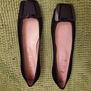 French Sole New York Shoes.  Size 9. NEVER Worn.  Black Suede